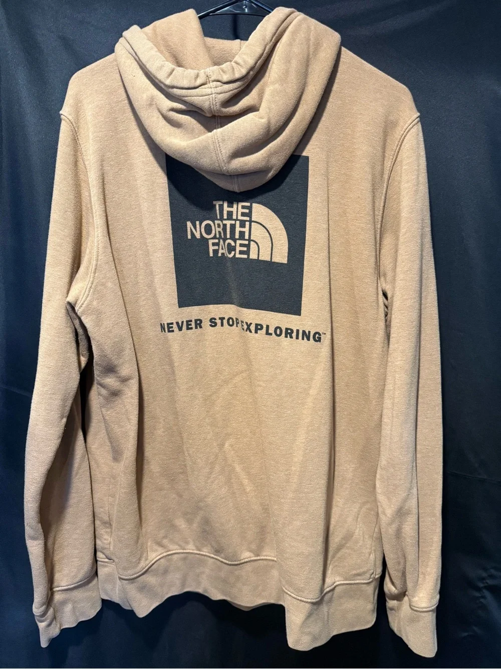 The North Face Men’s Khaki/Tan Pullover Hoodie small stain
